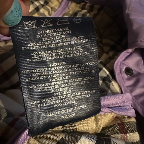 Burberry Quilted Lavender Jacket size S - Picture 8 of 11